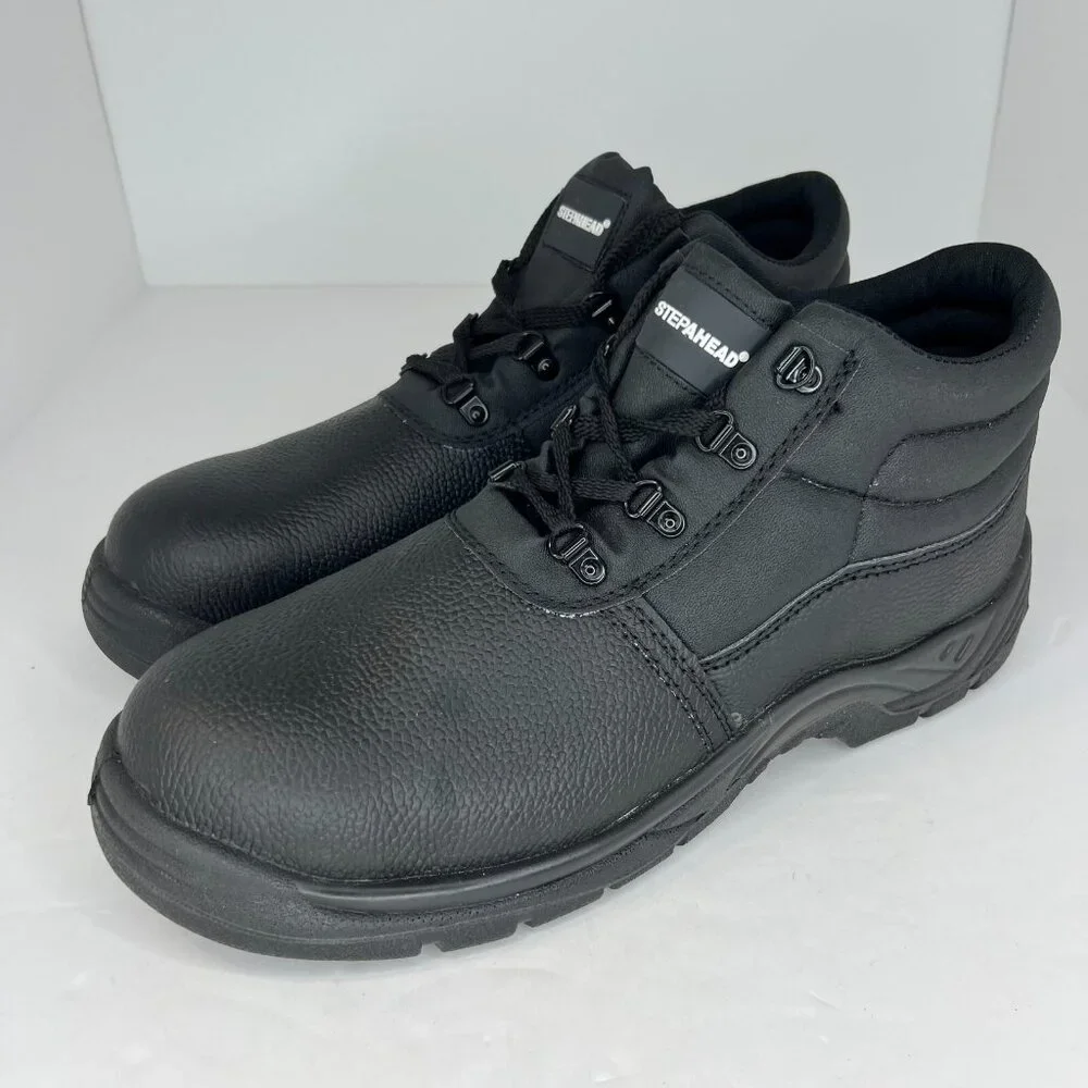 Stepahead Mens Cumbria ENFW1 Black Composite Toe Leather Size 12.5 Work Boots